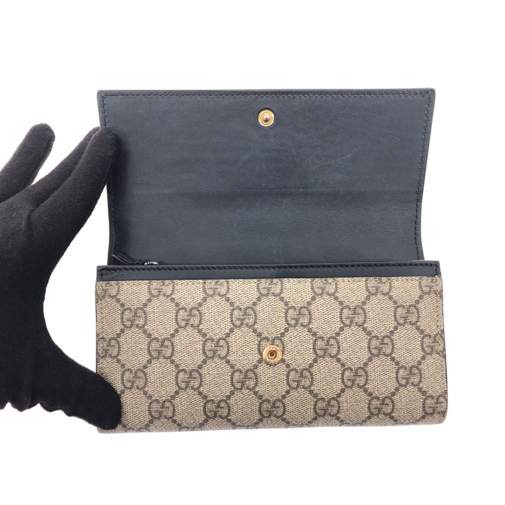 Gucci Long Wallet GG Supreme Continental Beige — view 4