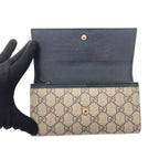Gucci Long Wallet GG Supreme Continental Beige — view 4