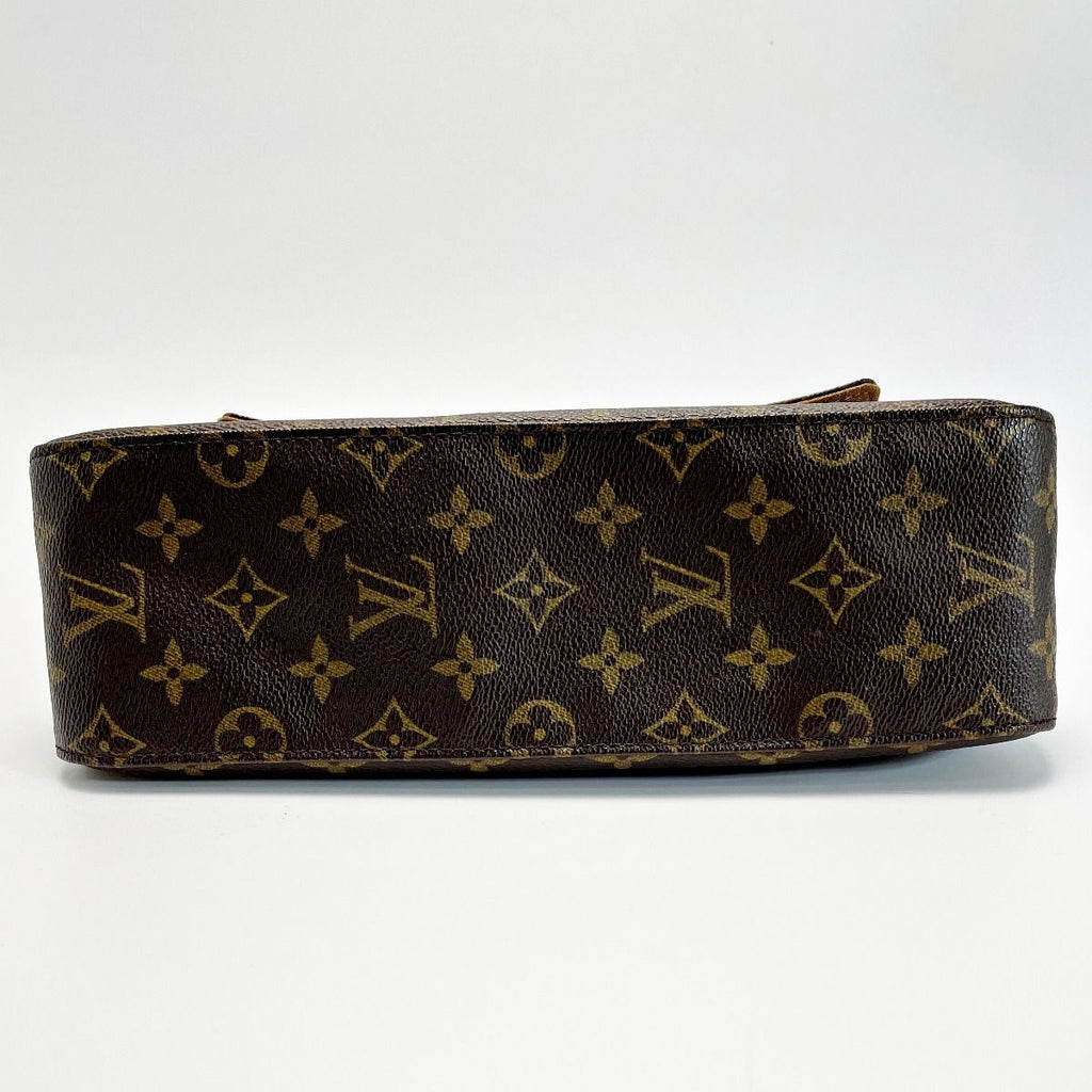 Louis Vuitton Monogram Mini Looping Brown Handbag Gold Hardware — view 2