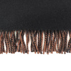 Fendi Fxt252 Cashmere Blend Zucca Pattern Fringe Scarf With Fur Pocket Stole — view 7