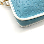 Celine Macadam Suede Hand Bag Blue — view 4