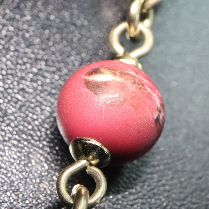Chanel 3 Coco Mark Long Chain Necklace Pearl Multicolor Stone — view 8