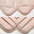 Chanel Quilted Pink Coin Case Purse Caviar Leather Gold Hardware — view 7