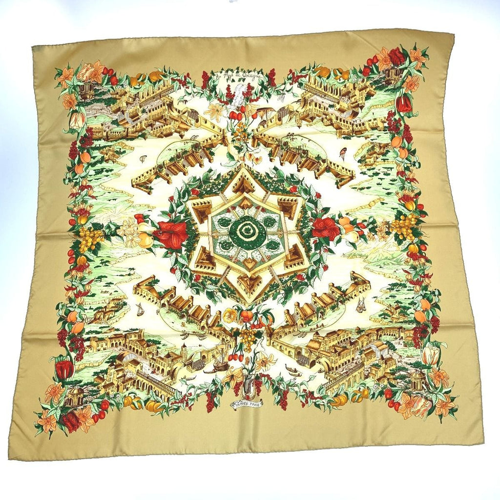 Hermes Silk Scarf Carre 90 au Pays de Cocagne in Paradise — view 2