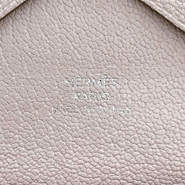 Hermes Bifold Wallet Calvi Duo Pink Mauve le Pere — view 8