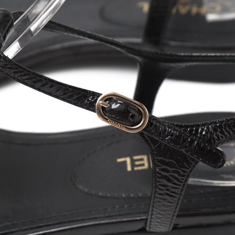 Chanel Sandals Size 35 C Thong Ankle Strap Shoes CC Coco Mark Imitation — view 7