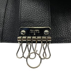 Gucci Double G 6-Ring Key Case Ring Leather Black — view 7