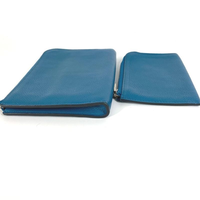 Hermes Coin Case Remix Duo Leather Blue — view 2