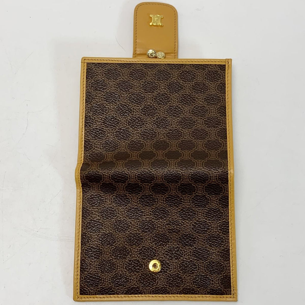 Celine Macadam Pattern Vintage M13 Brown Bifold Wallet — view 5