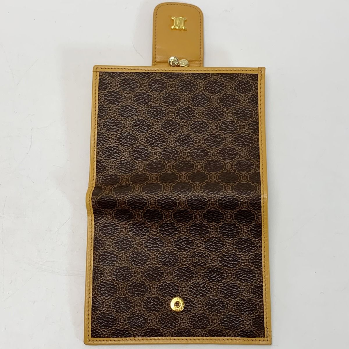 Celine Macadam Pattern Vintage M13 Brown Bifold Wallet — view 5