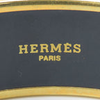 Hermes Bangle Emile Metal Cloisonne Black Multicolor Gold Hardware Plated — view 7