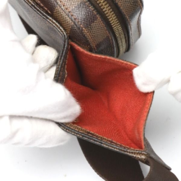 Louis Vuitton Damier Waist Pouch Geronimos Body Bag Brown — view 8