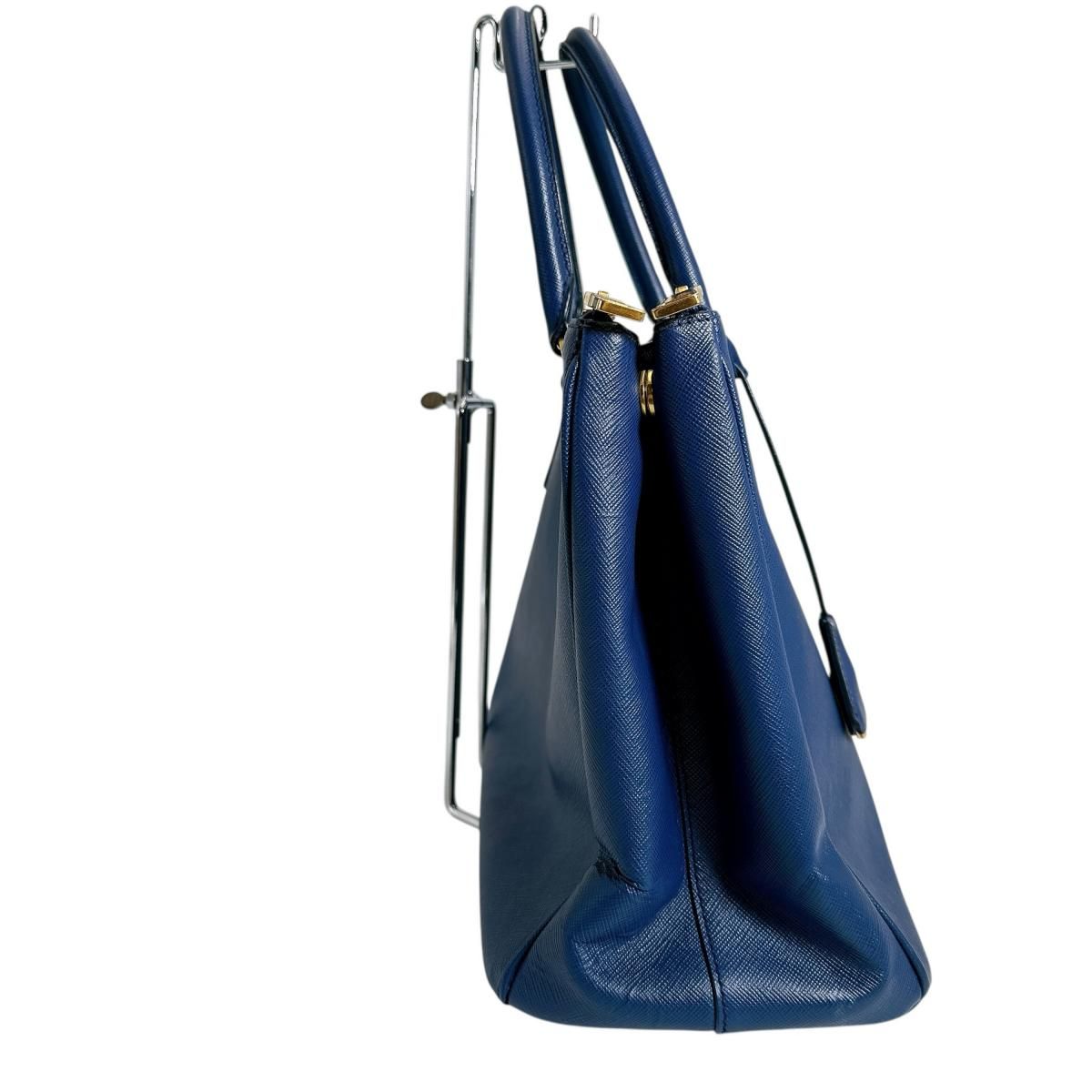 Prada 1 Ba786 Saffiano Shoulder Bag Galleria Handbag Blue — view 4