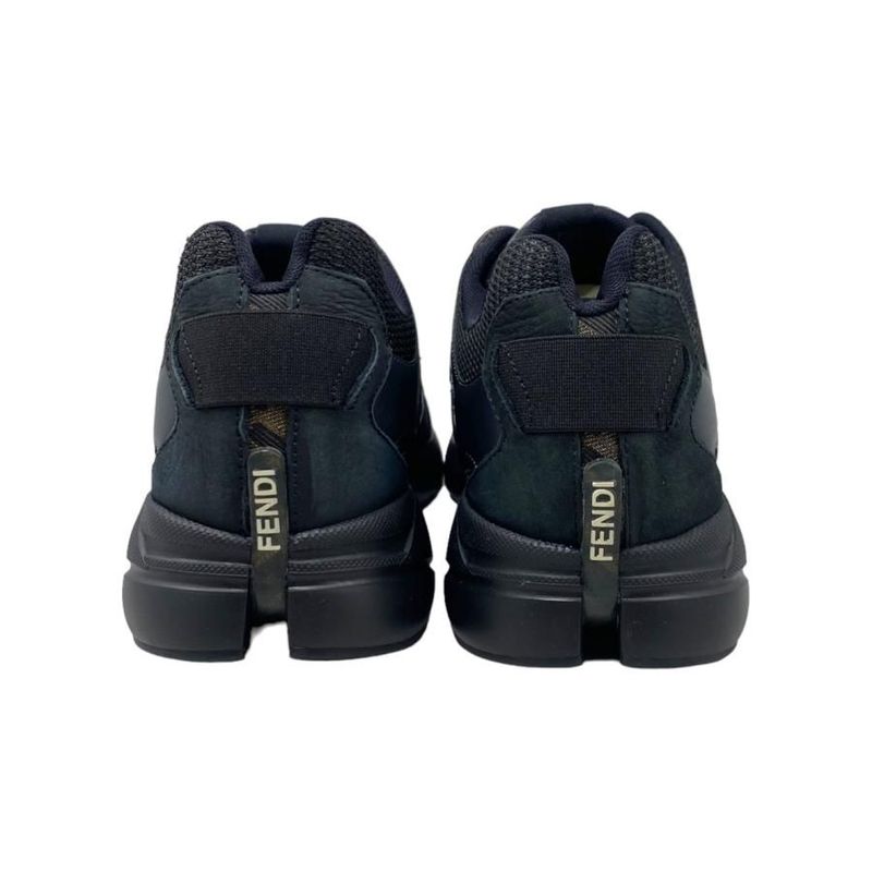 Fendi Sneakers 7 E1555 6 Size FF Logo Rubber Mesh Black — view 4