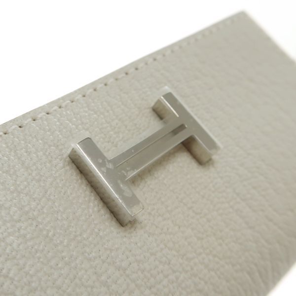 Hermes Bearn Key Case 4 Series Chevre White — view 9