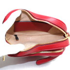 Gucci Interlocking G Heart Quilted Shoulder Bag Red — view 3