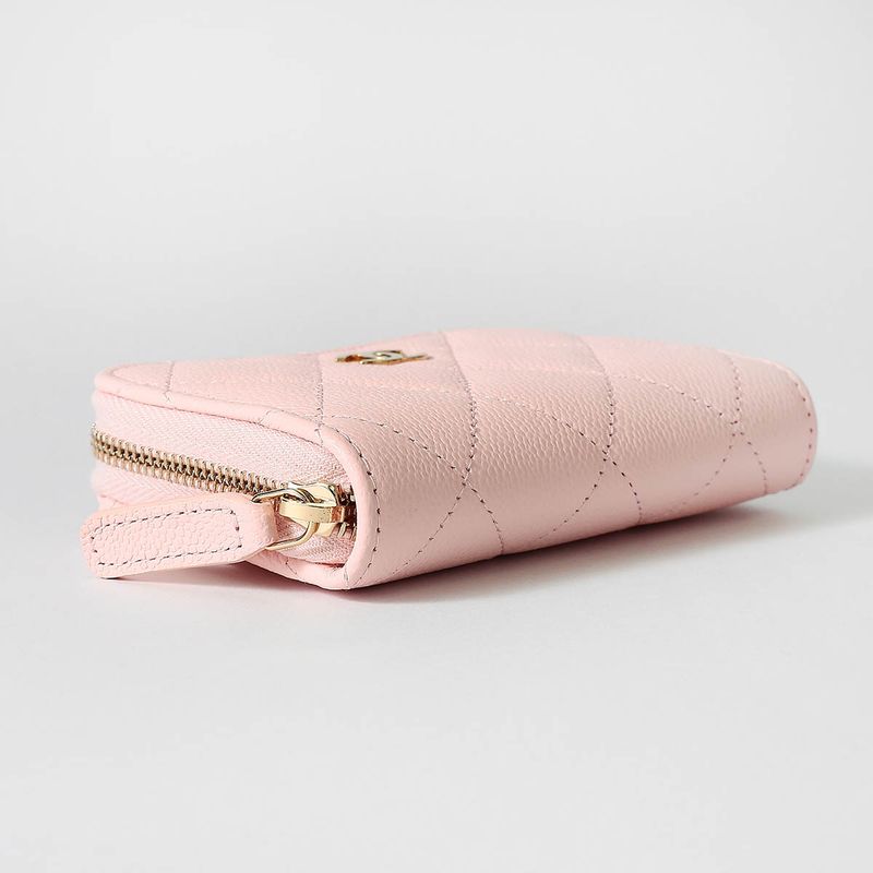 Chanel Coin Case Classic Zip Purse Pastel Pink — view 3