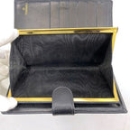 Chanel Fold Over Clasp Long Wallet Black — view 6