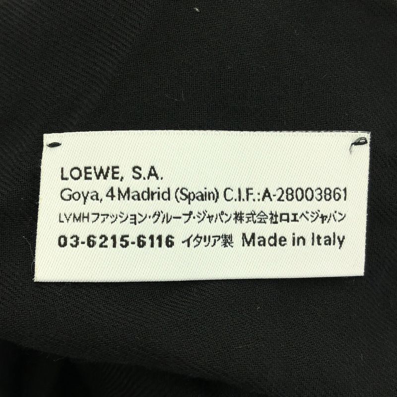 Loewe Flower Print Large Shawl Beige Black — view 3