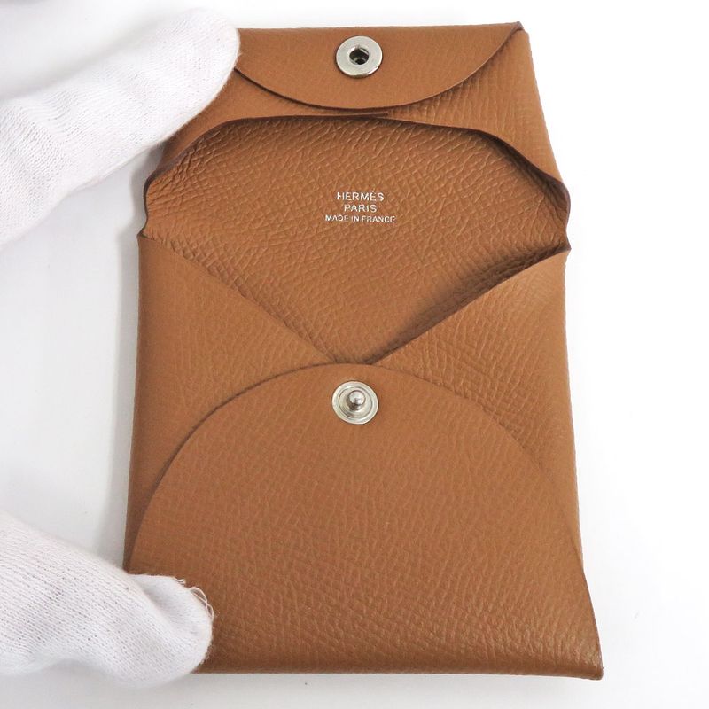 Hermes Bastia Gold Veau Epsom Coin Case 2019 Brown — view 5