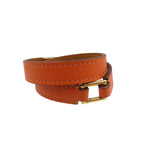 Hermes Rival Doubletour Engraved U Vossift Orange 2-strand Bracelet 1342 — view 3
