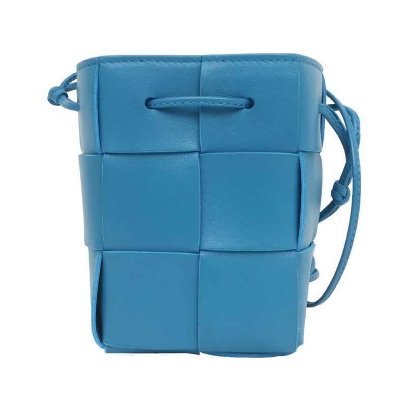 Bottega Veneta Cassette Mini Crossbody Bag Bucket Blue — view 3