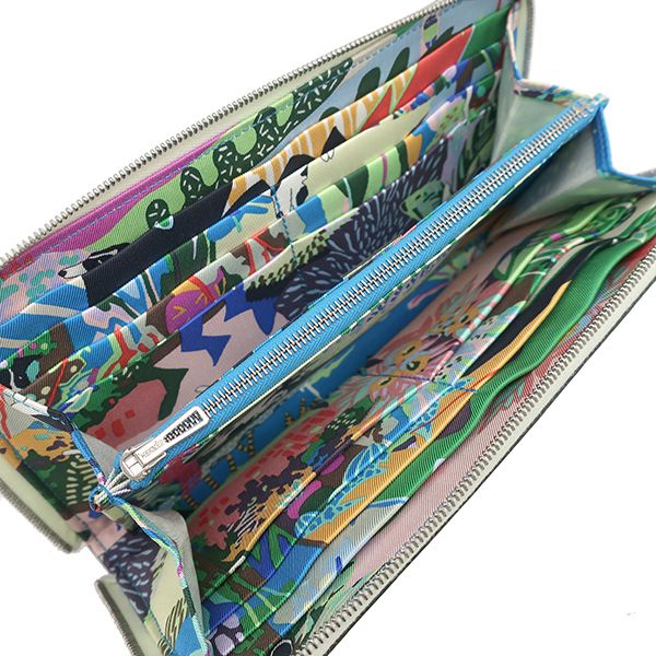 Hermes Long Azap Silk Inn Vaux Epson Vert Fizz Silver Hardware — view 7