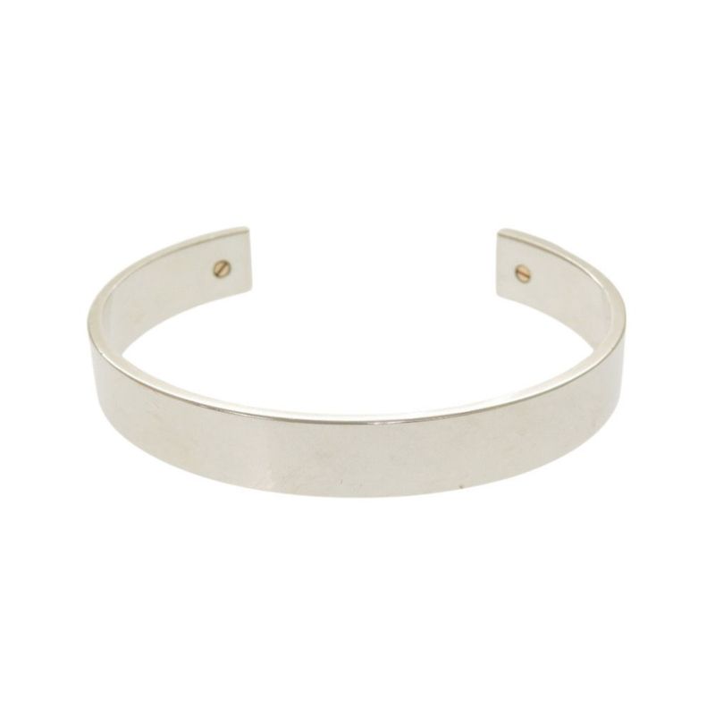 Hermes Clous De H Jonc 2 B Silver 925 18K Pink Gold Bracelet — view 6