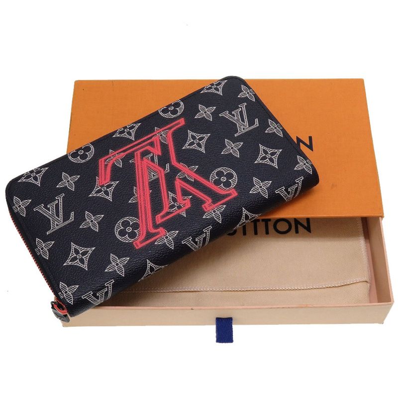 Louis Vuitton Monogram Ink Upside Down Zippy Organizer Navy Round Zipper — view 2