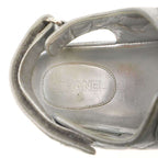 Chanel Footbed Coco Mark Sandals 0 Silver Grayish 36 — view 5