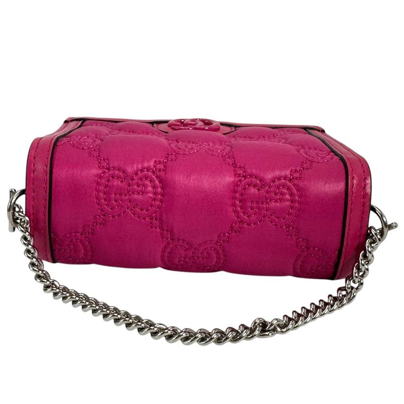 Gucci 2-Way Bag Handbag GG Mini Matelasse Pink — view 5