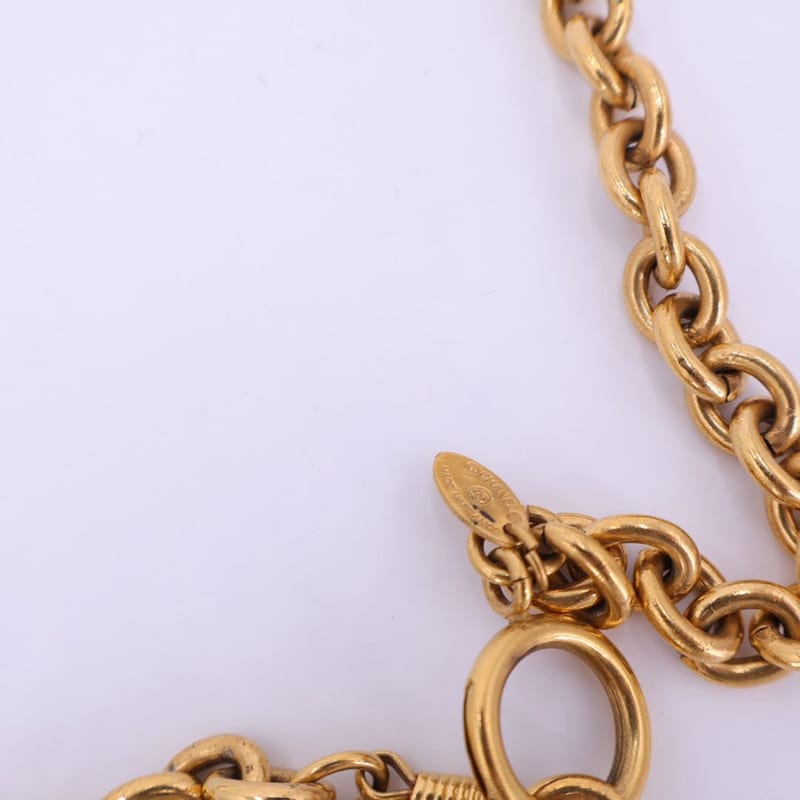 Chanel Coco Mark Round Necklace Chain Long GP Gold — view 7
