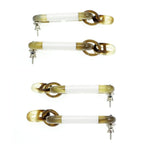 Hermes Earrings Amar Buffalo Horn White Brown Silver Hardware Accessorie — view 4