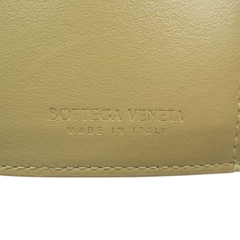 Bottega Veneta Triangle Tiny Wallet Calfskin Gold Hardware Silver — view 6
