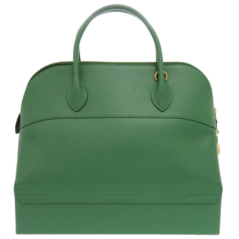 Hermes Macpherson Courchevel Vert Gold Hardware 2-Way Handbag Green — view 2
