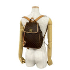 Celine Macadam Blason Triomphe Pattern Logo Ring Hardware Leather Backpack