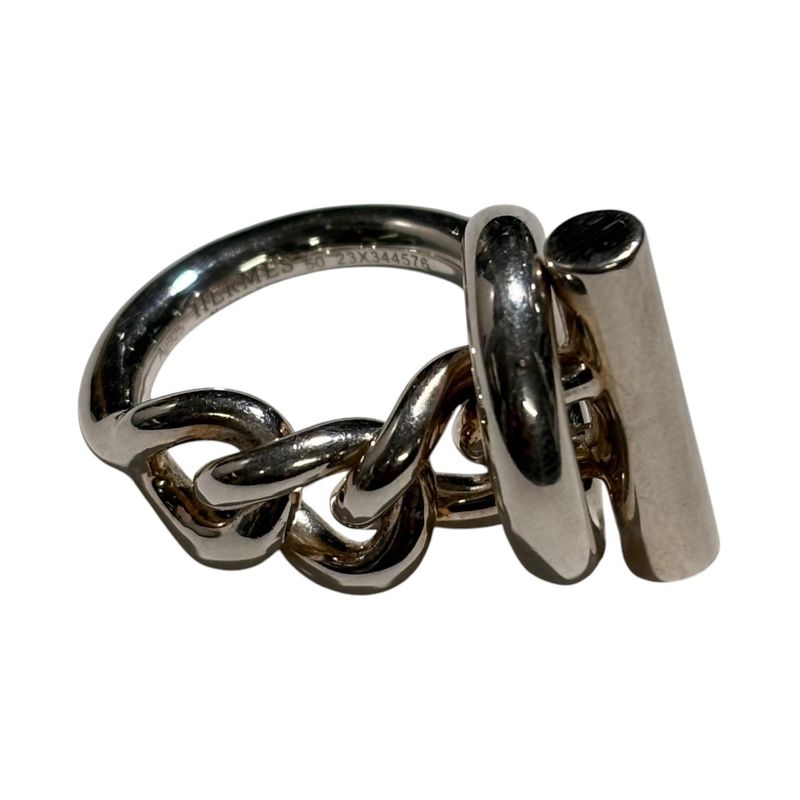 Hermes Echappe Croisette Ring GM 50 Silver Purchased in 2024 — view 6