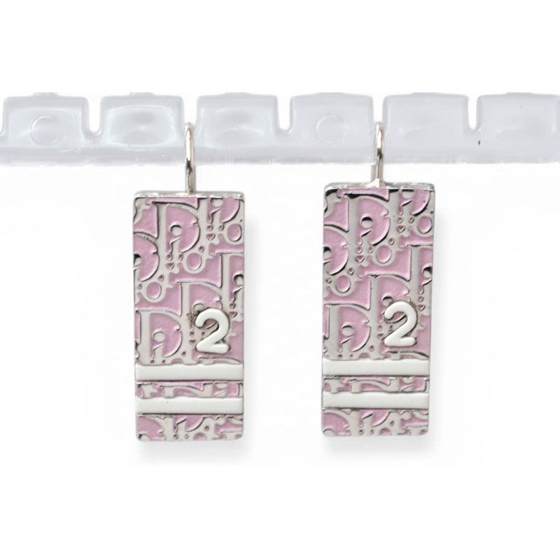 Dior Earrings Trotter Light Pink Silver — view 6