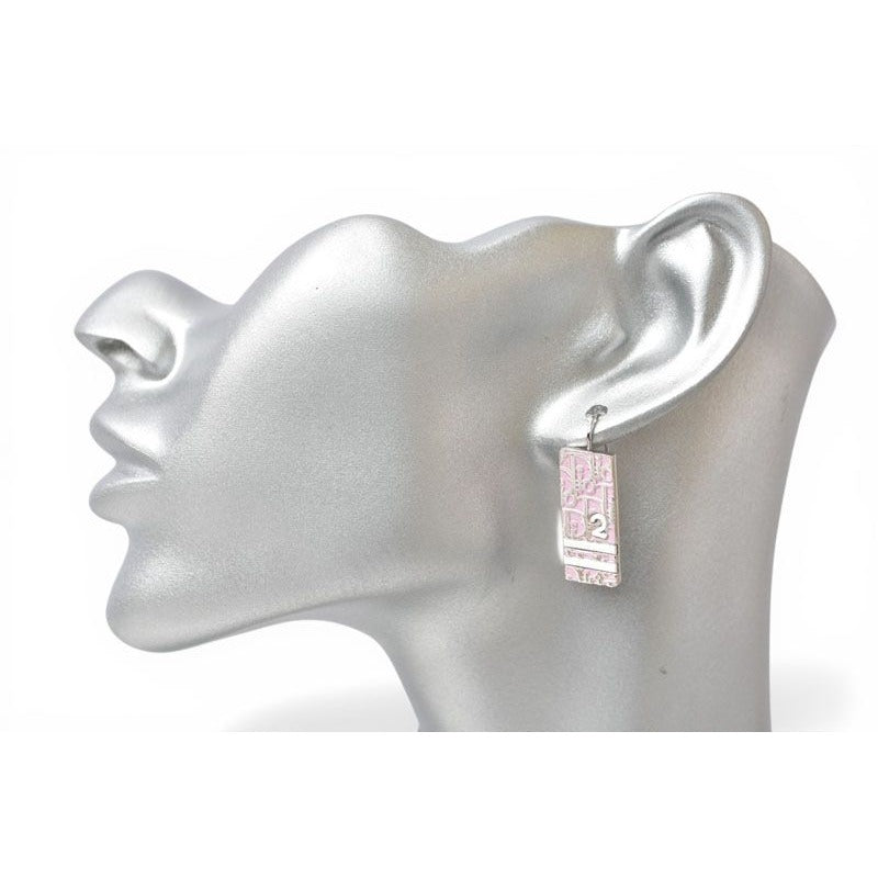 Dior Earrings Trotter Light Pink Silver — view 7