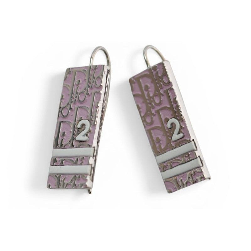 Dior Earrings Trotter Light Pink Silver