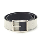 Louis Vuitton Leather Monogram Ceinture Reverso Belt Light Gray