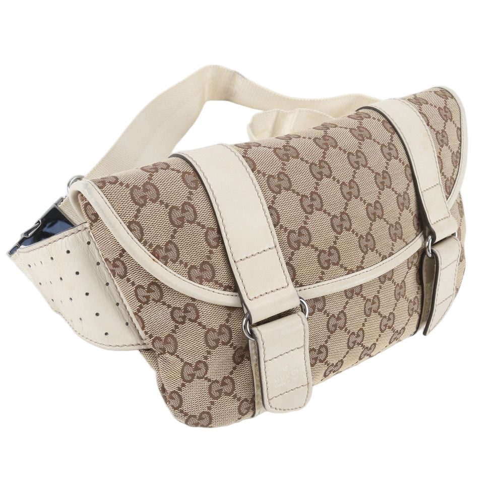 Gucci GG Canvas 2-Way Belt Bag Crossbody Waist Pouch