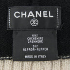 Chanel Knit Cap Cashmere Black Beige — view 3