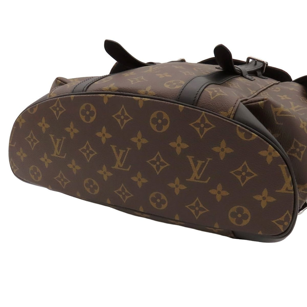 Louis Vuitton Christopher MM Brown Monogram Macassar Backpack — view 3