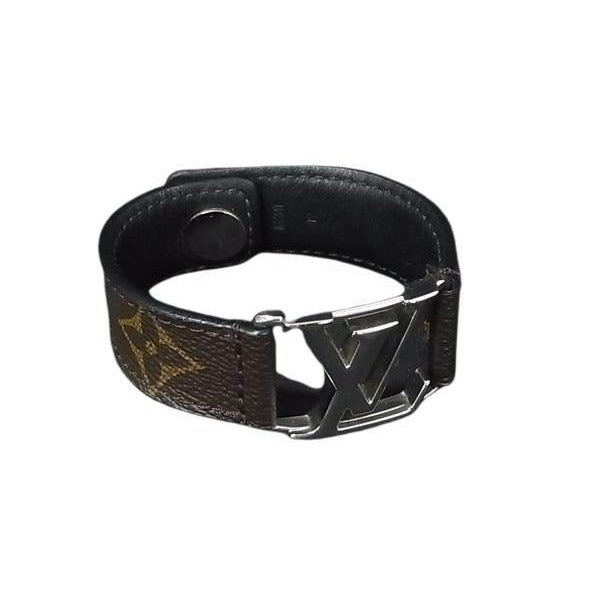Louis Vuitton Bracelet Hockenheim Brown Monogram Silver