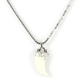 Christian Dior Necklace Metal Silver Hardware Fang Motif Plated Accessory