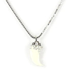 Christian Dior Necklace Metal Silver Hardware Fang Motif Plated Accessory — view 2