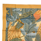 Hermes Scarf Silk Carre 90 les Perroquets Parrot Yellow — view 2