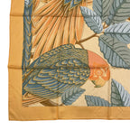 Hermes Scarf Silk Carre 90 les Perroquets Parrot Yellow — view 4