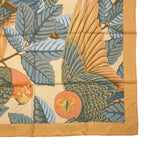 Hermes Scarf Silk Carre 90 les Perroquets Parrot Yellow — view 5